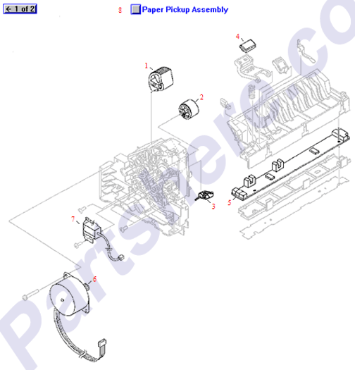 HP parts picture diagram for C3916-69005, RF5-0747-000CN, RF5-0343-000CN, RG5-0514-000CN, RB1-2205-000CN, RH7-1197-000CN-R, RB1-2205-000CN-R, RF5-0343-000CN-R, RH7-1197-000CN, RB1-7911-000CN, RH7-5075-000CN